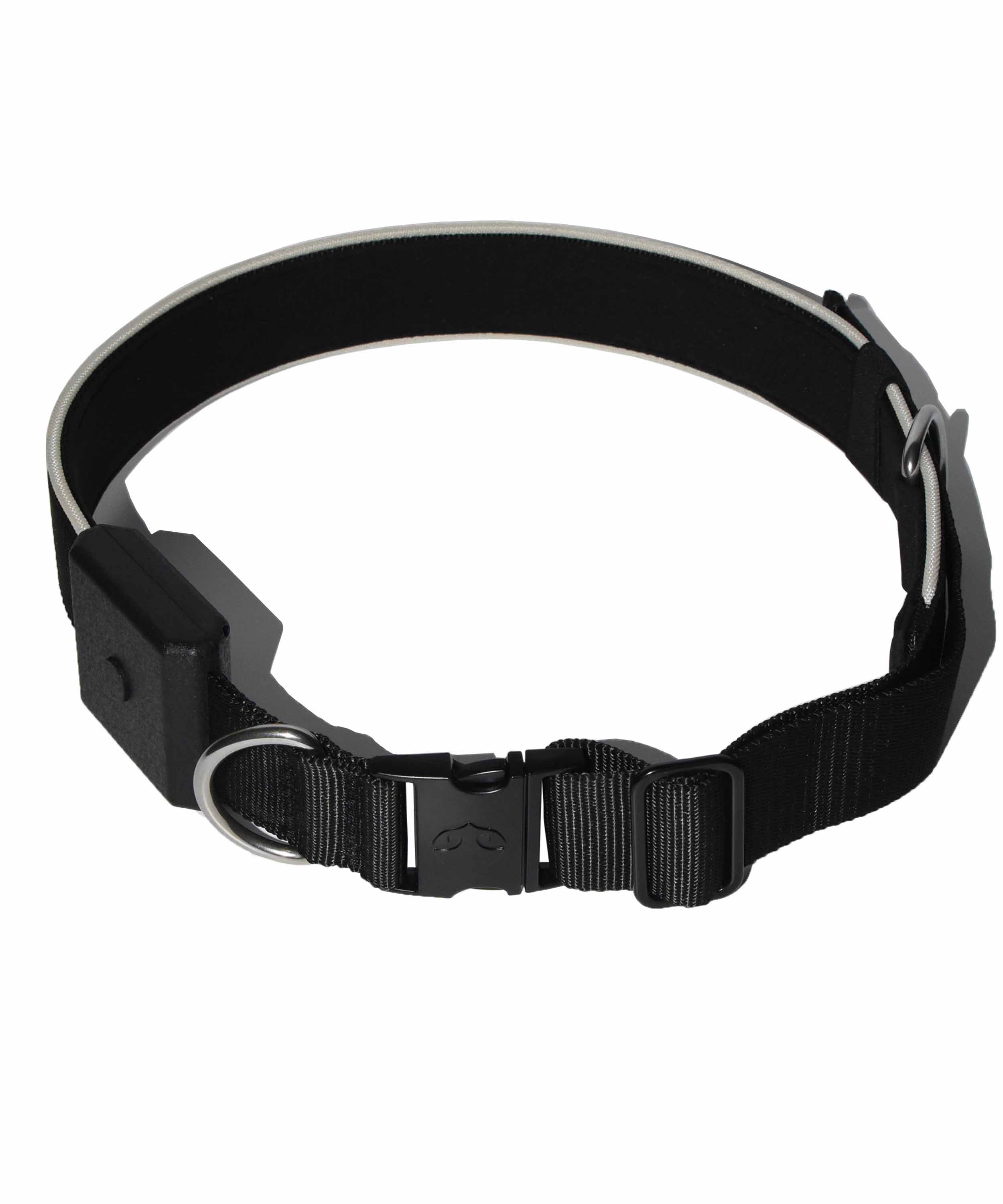 Adjustable black running belt with reflective trim for hands-free exercise, jogging, or dog walking while keeping essentials secure.