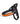Black no-pull dog harness with orange accent, adjustable straps, and secure metal rings for comfortable training and daily walks.